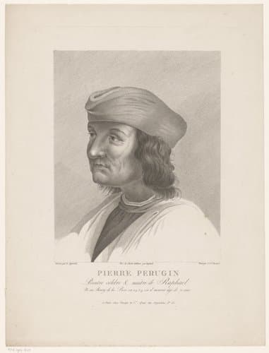 Portret van Pietro Perugino by Jean Joseph François Tassaert