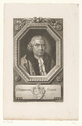 Portret van Johann Ferdinand Schor by Jan Balzer