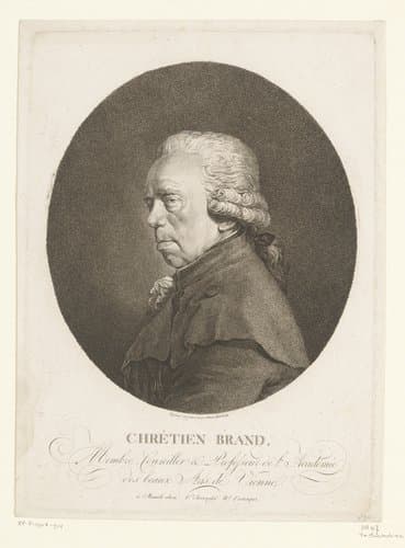 Portret van Johann Christian Brand by Adam von Bartsch
