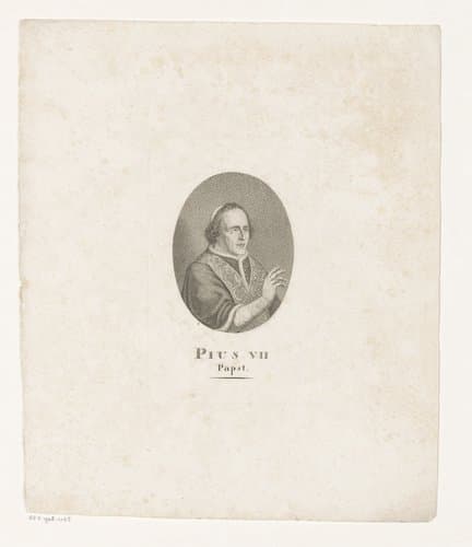 Portret van paus Pius VII by C.A. Burckhardt