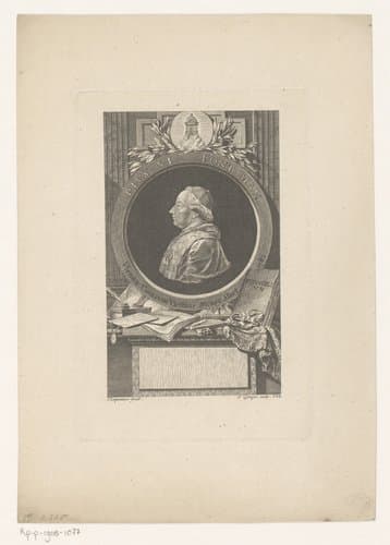 Portret van paus Pius VI by Friedrich Grögory