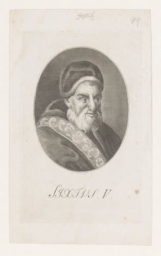 Portret van Sixtus V by Johann Christian Ernst Müller