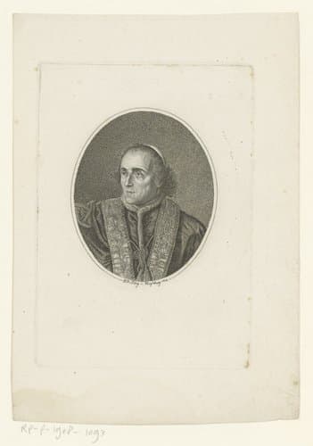 Portret van Pius VII by Friedrich Wilhelm Nettling