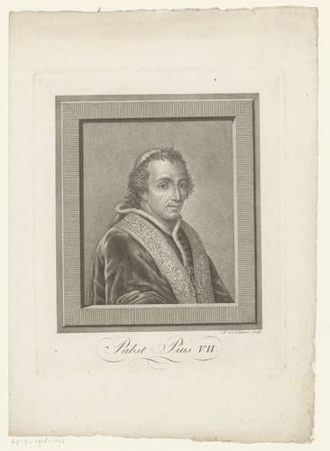 Portret van Pius VII by Friedrich Ludwig Neubauer