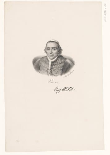 Portret van paus Pius VII by anonymous