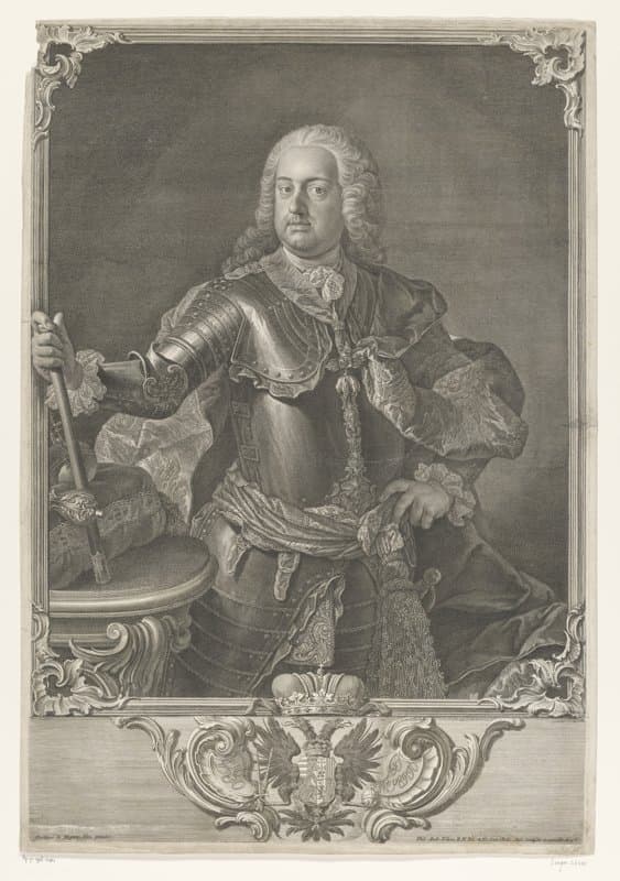 Portret van keizer Frans I Stefan by Philipp Andreas Kilian
