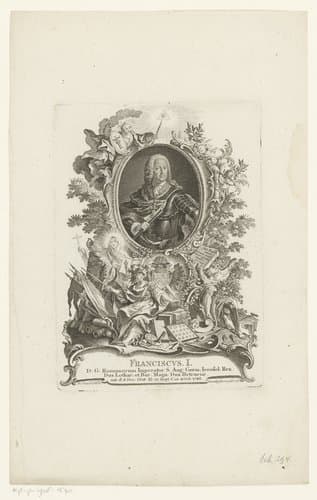 Portret van Frans I by Johann Esaias Nilson