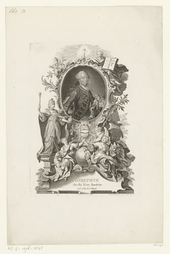 Portret van Jozef II by Johann Esaias Nilson