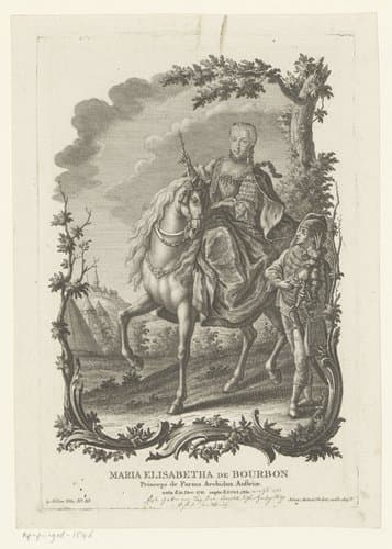 Portret van Maria Elisabeth Josepha by Johann Esaias Nilson