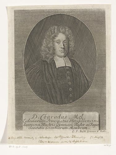 Portret van Conrad Mel by Georg Paul Busch