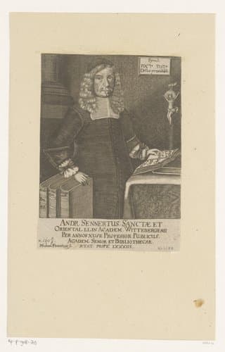 Portret van Andreas Sennert op 83-jarige leeftijd by Michael Fennitzer
