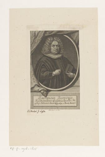 Portret van Balthasar Blecchius by Johann Georg Mentzel