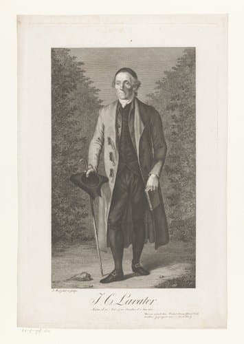 Portret van Lavater by Jacob Merz