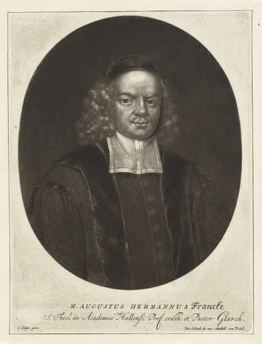Portret van de theoloog en pedagoog August Hermann Francke by Pieter Schenk (I)