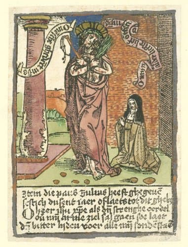 Man van Smarten met de heilige Birgitta by anonymous