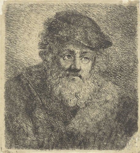 Oude man met baard en muts by Cornelia Scheffer-Lamme