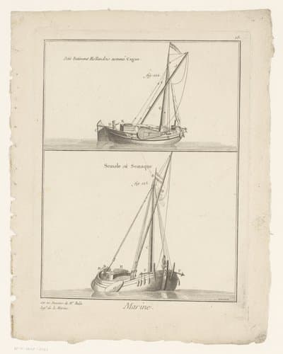 Twee marineschepen by Lachaussée