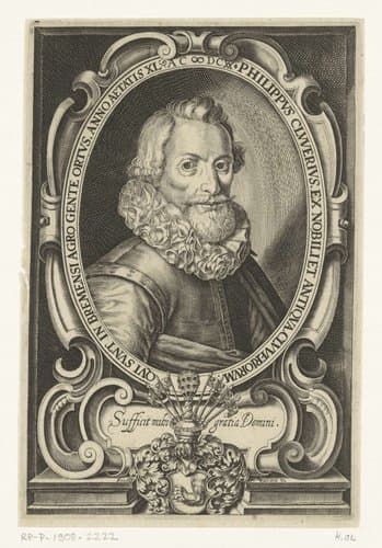 Portret van de geograaf Philippus Cluverius by Bartholomeus Willemsz. Dolendo
