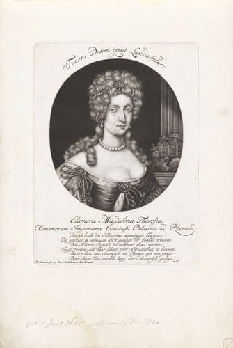 Portret van Eleonore Magdalene Therese by Pieter Schenk (I)