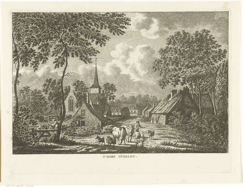Dorpsgezicht te Overzande by Carel Frederik Bendorp (I)