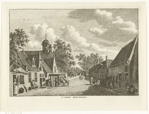 T' Dorp te Driewegen by Carel Frederik Bendorp (I)