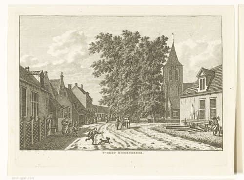 Dorpsgezicht te Biggekerke by Carel Frederik Bendorp (I)