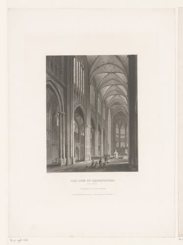Zicht op het interieur van de dom in Regenburg by Bernhard Grueber
