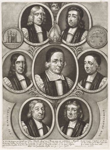 Portretten van zeven bisschoppen van Engeland, 1688 by Pieter Schenk (I)