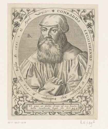 Portret van Conrad Lycosthenes by Robert Boissard