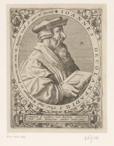 Serie portretten van vijftiende- en zestiende-eeuwse geleerden by Robert Boissard
