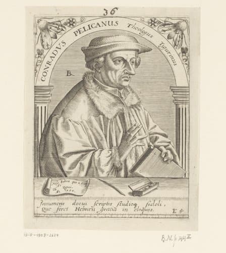 Portret van Konrad Pellikan by Robert Boissard