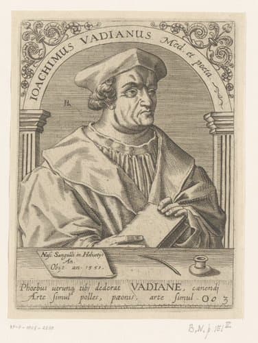 Portret van Joachim von Watt by Robert Boissard