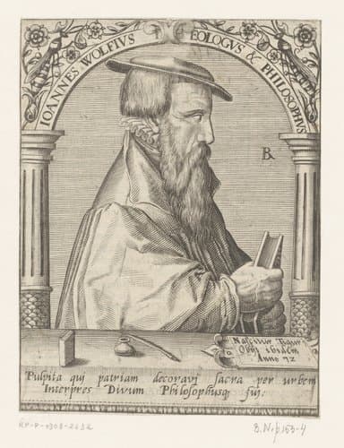 Serie portretten van vijftiende- en zestiende-eeuwse geleerden by Robert Boissard