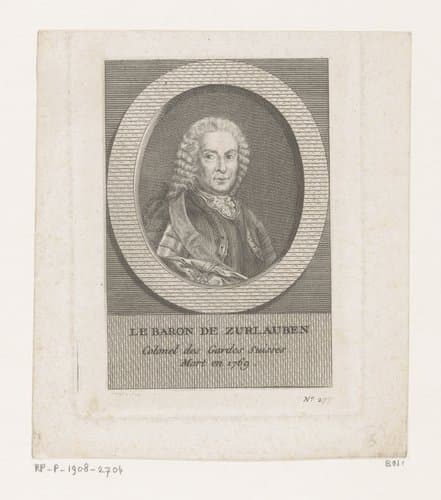 Portret van Baron de Zurlauben by Dorgez