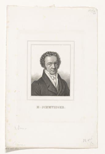 Portret van H. Schmuziger by anonymous; Friedrich Buser