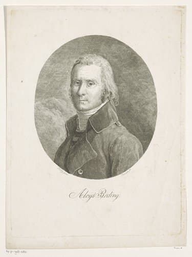 Portret van Alois Reding von Biberegg by Balthasar Anton Dunker