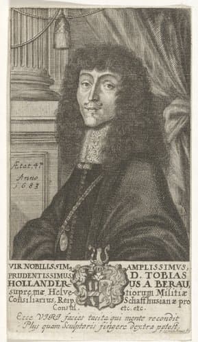 Portret van Tobias Hollander von Berau op 47-jarige leeftijd
