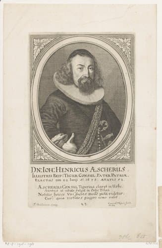 Portret van Heinrich Escher (I) op 52-jarige leeftijd by Conrad Meyer