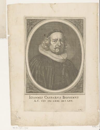 Portret van Johann Caspar Bauhin op 45-jarige leeftijd by Conrad Meyer