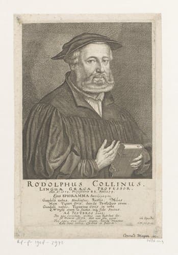 Portret van Rudolf Collinus by Conrad Meyer