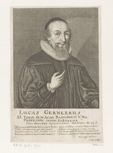 Portret van Lukas Gernler by Conrad Meyer