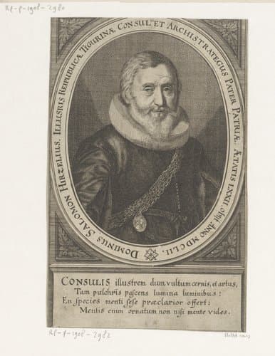 Portret van Salomon Hirzel by Conrad Meyer