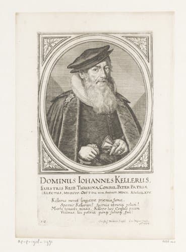 Portretten van burgemeesters van Zürich by Conrad Meyer