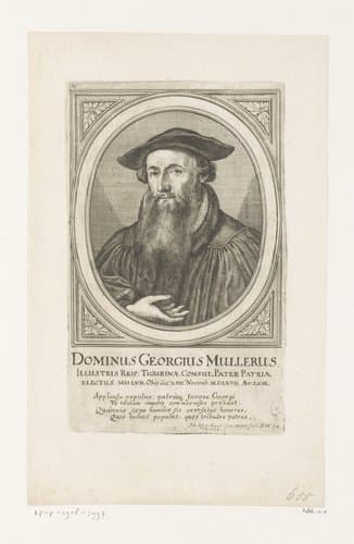 Portret van Georg Müller by Conrad Meyer