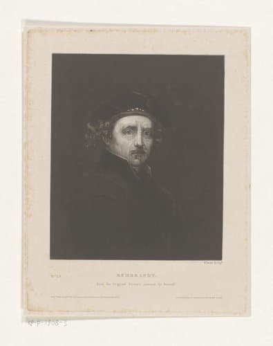 Portret van Rembrandt van Rijn by Henry Edward Dawe
