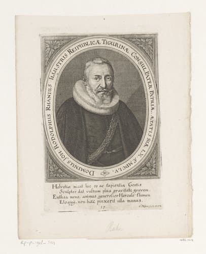 Portretten van burgemeesters van Zürich by Conrad Meyer