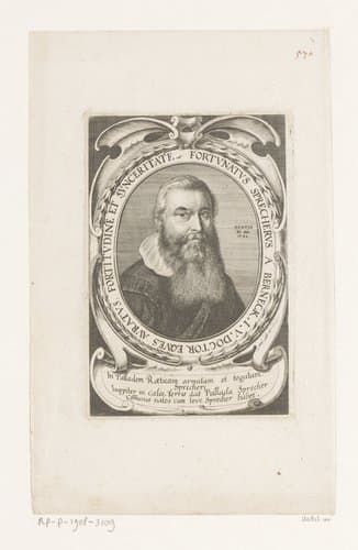 Portret van Fortunat Sprecher von Bernegg by Conrad Meyer