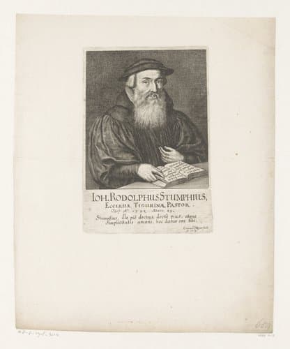 Portret van Johann Rudolf Stumpf by Conrad Meyer; Hans Asper (I)