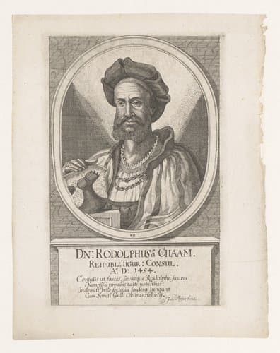 Portret van Rudolf von Cham by Johannes Meyer (II)