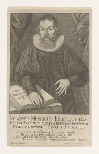 Portret van Johann Heinrich Heidegger by Johannes Meyer (II)
